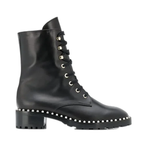 Lace-Up Studded Boots