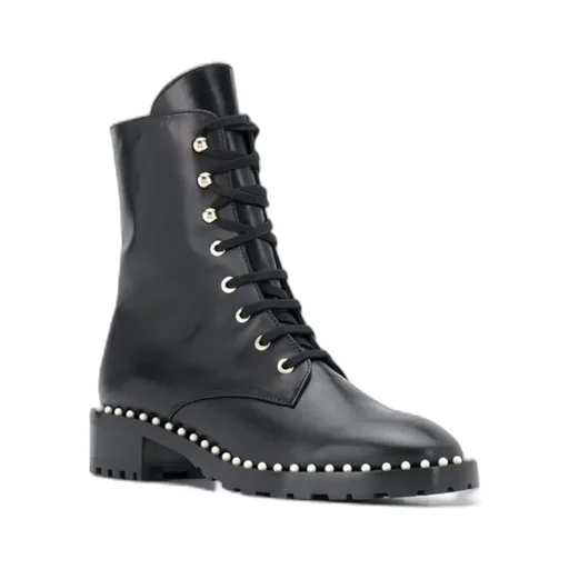 Lace-Up Studded Boots