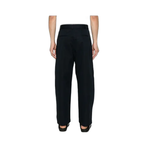 Slim-Fit Curved Leg Trousers