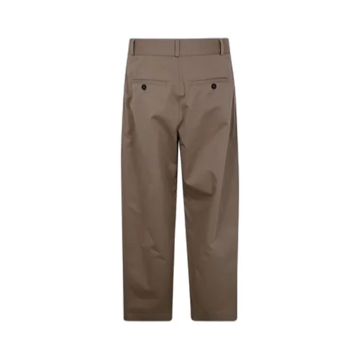 Slim-Fit Curved Leg Trousers