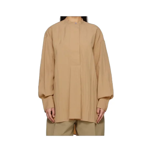 Stand-Collar Long-Sleeved Shirt