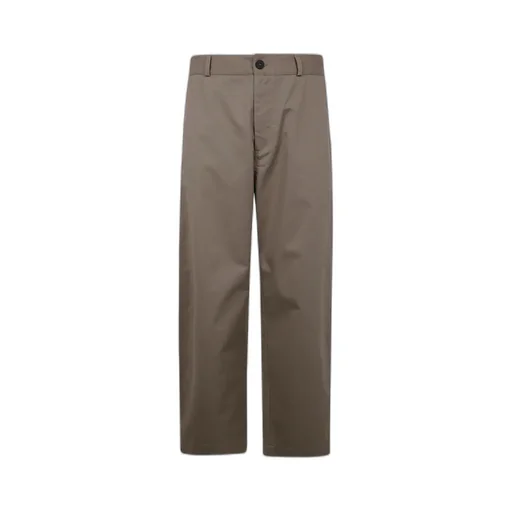 Slim-Fit Curved Leg Trousers