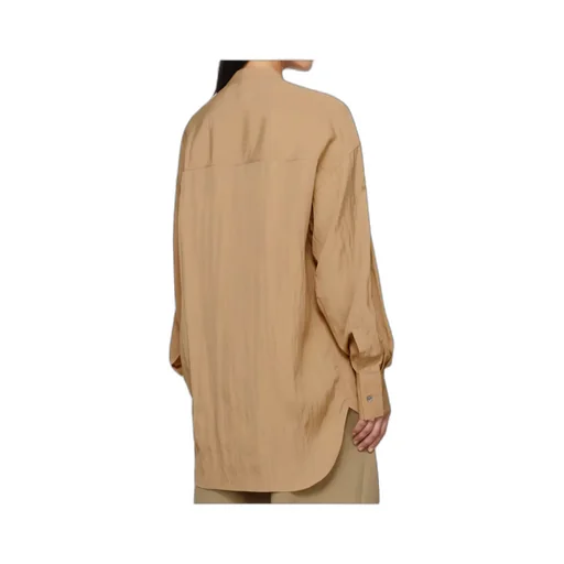 Stand-Collar Long-Sleeved Shirt