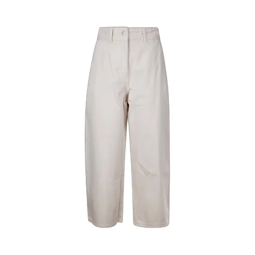 Logo Patch Cropped Wide-Leg Jeans