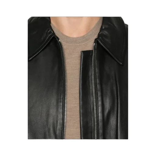 Lapel Zipper Leather Jacket