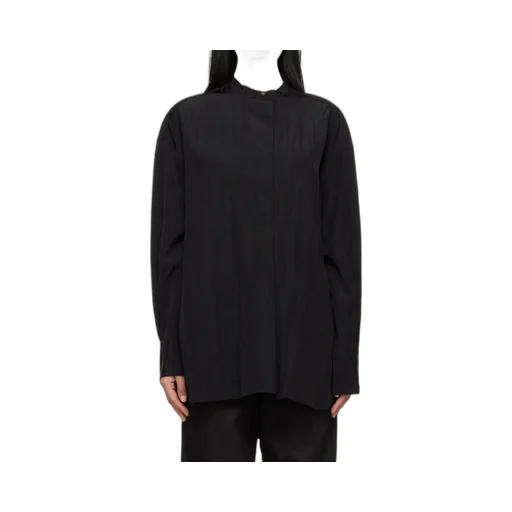 Stand-Collar Long-Sleeved Shirt