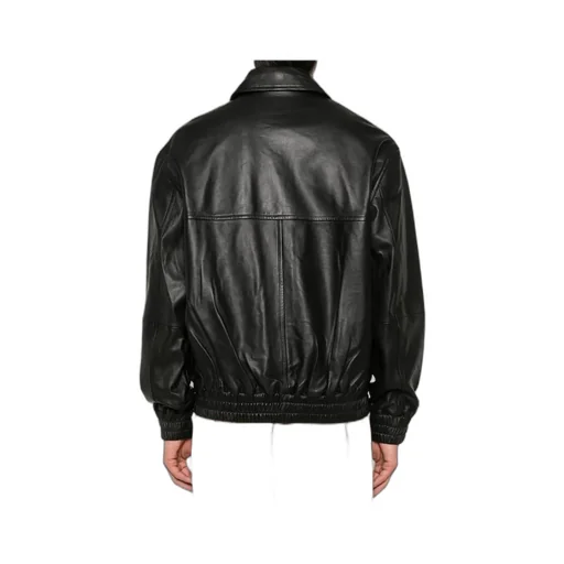 Lapel Zipper Leather Jacket