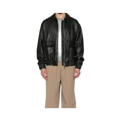 Lapel Zipper Leather Jacket