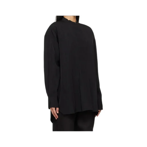 Stand-Collar Long-Sleeved Shirt