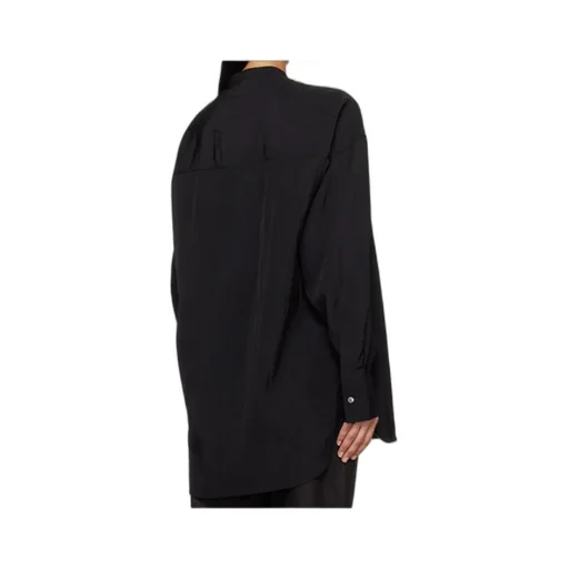 Stand-Collar Long-Sleeved Shirt