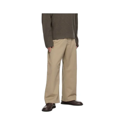 Slim-Fit Curved Leg Trousers