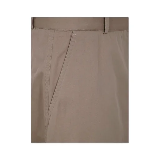 Slim-Fit Curved Leg Trousers