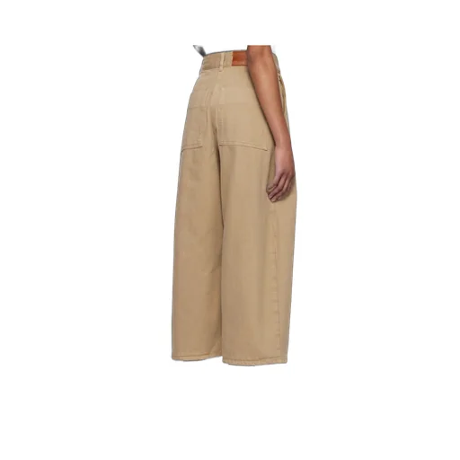 Logo Patch Cropped Wide-Leg Jeans
