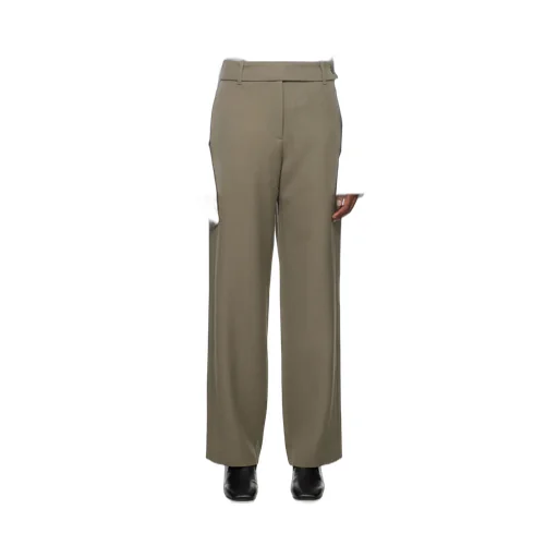Mid-Rise Straight-Leg Trousers