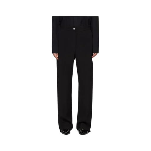 Semi-Elastic Waist-Edge Casual Pants