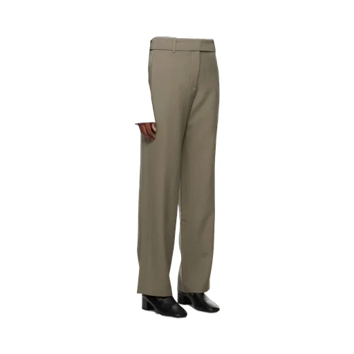 Mid-Rise Straight-Leg Trousers