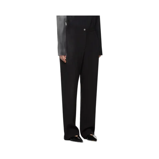 Semi-Elastic Waist-Edge Casual Pants