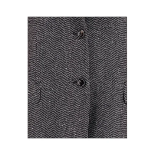 Herringbone Single-Breasted Jacket