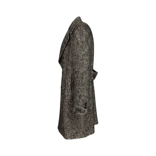 Double Breasted Herringbone Coat