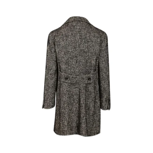 Double Breasted Herringbone Coat
