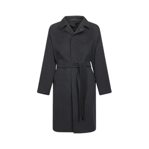 Belted Wool-Blend Coat