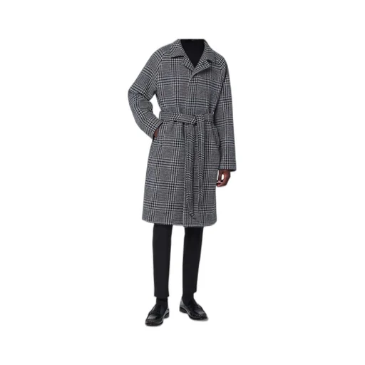 Check-Print Coat