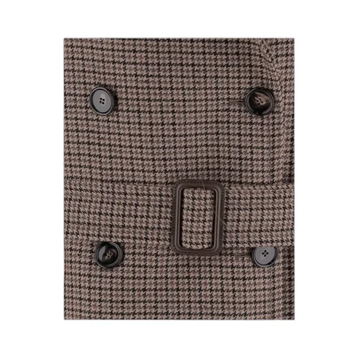 Bonnys Houndstooth Belted Coat