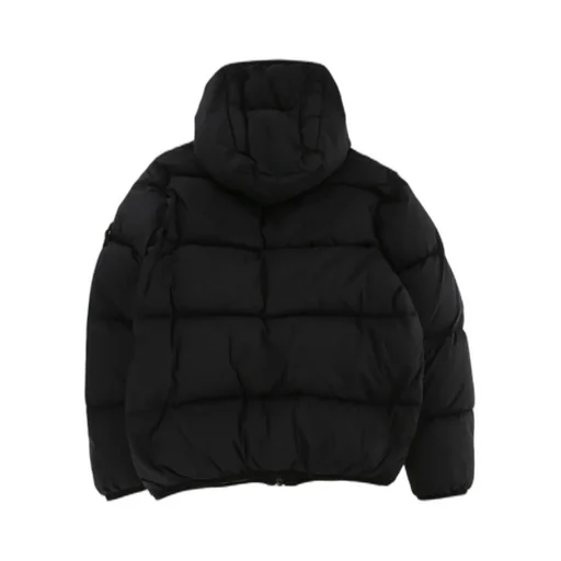 Logo Patch Hooded Down Short Parka
