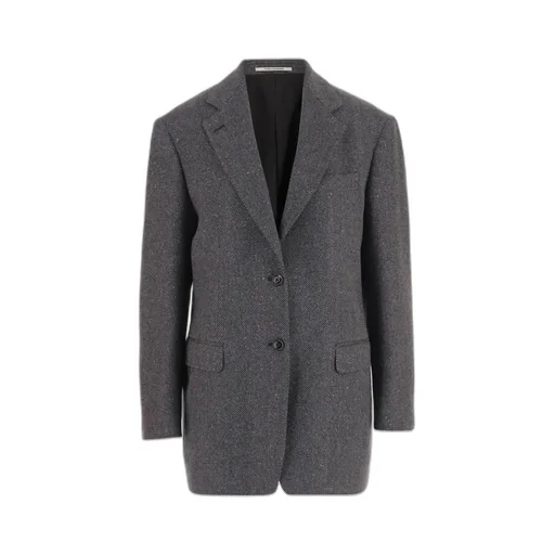 Herringbone Single-Breasted Jacket