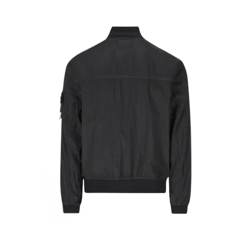 Compass Patch Zip-Up Bomber Jacket