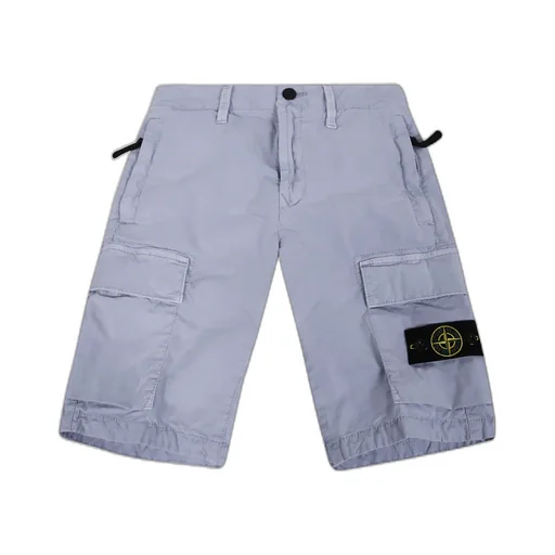Compass-Motif Button Detailed Shorts
