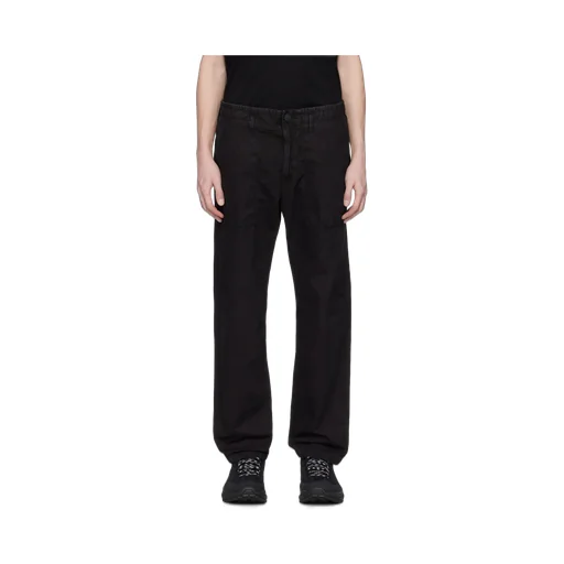 Logo Patch Straight-Leg Pants