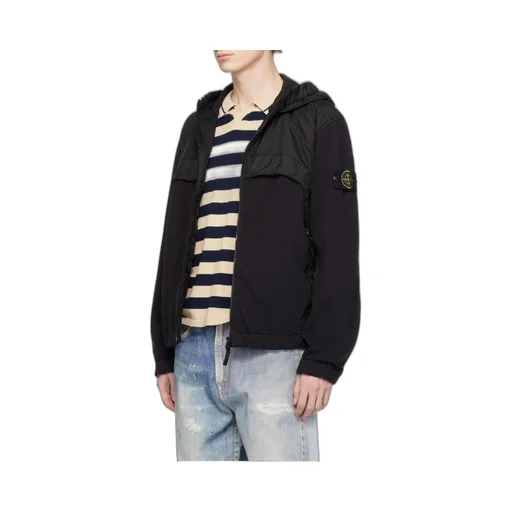 Logo Patch Hooded Windbreaker