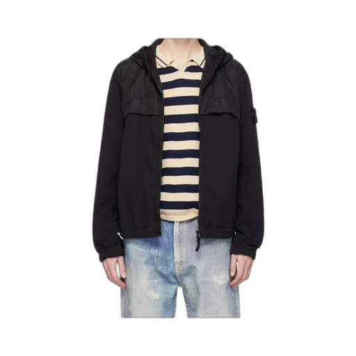 Logo Patch Hooded Windbreaker