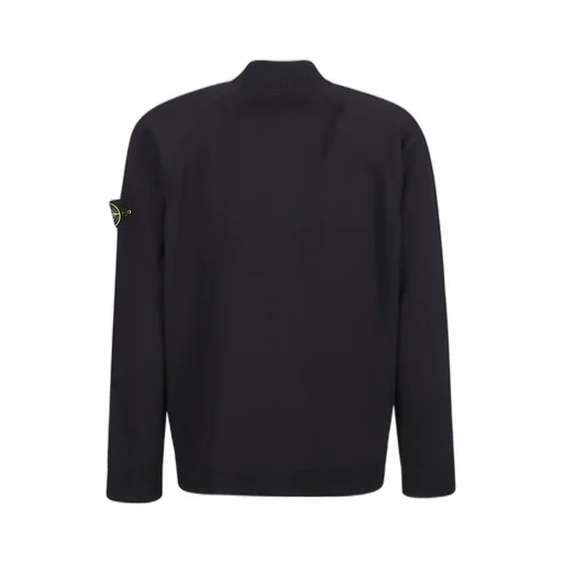 Logo Patch Zipped Knit Cardigan