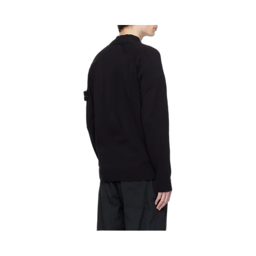 Logo Patch Zipped Knit Cardigan