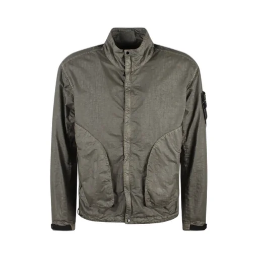 High-Neck Zipped Jacket