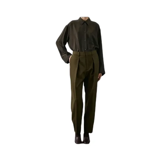 Pleated High-Waist Pants