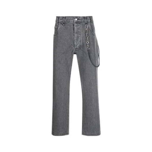 Straight-Leg Denim Jeans