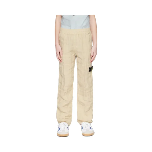 Logo Patch Straight-Leg Pants
