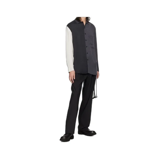 Paneled Long-Sleeved Shirt