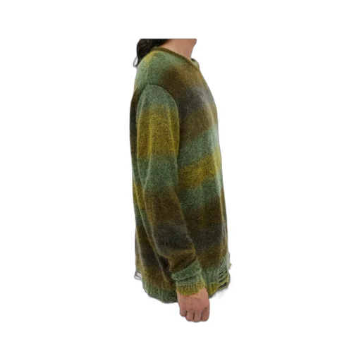 Distressed Striped Oversized Jumper