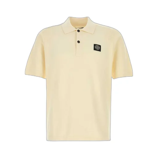 Logo Patch Knitted Polo Shirt