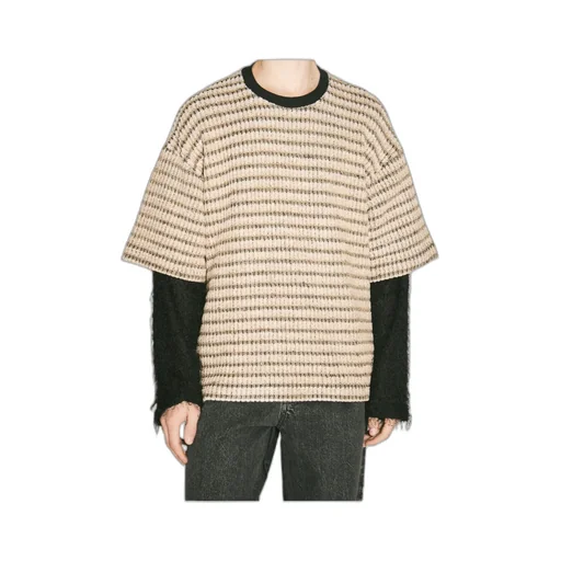 Double Layered Sleeved Ribbed Jumper