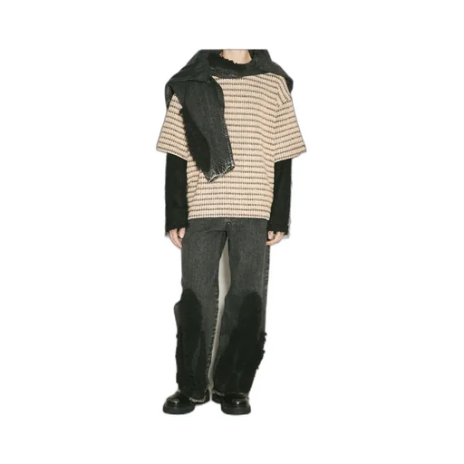 Double Layered Sleeved Ribbed Jumper