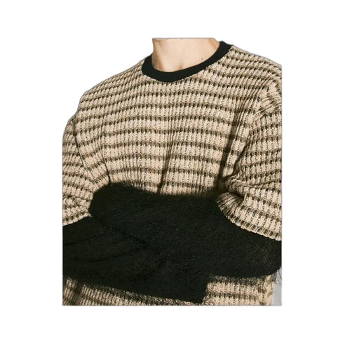 Double Layered Sleeved Ribbed Jumper