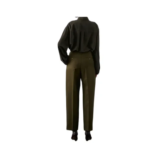 Pleated High-Waist Pants