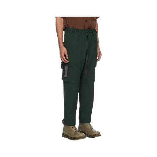Tabbed Straight-Leg Cargo Trousers