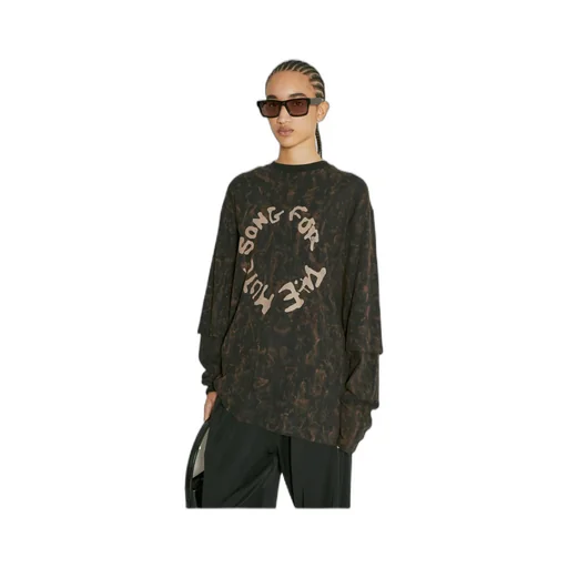 Distressed Logo Printed Sweatshirt