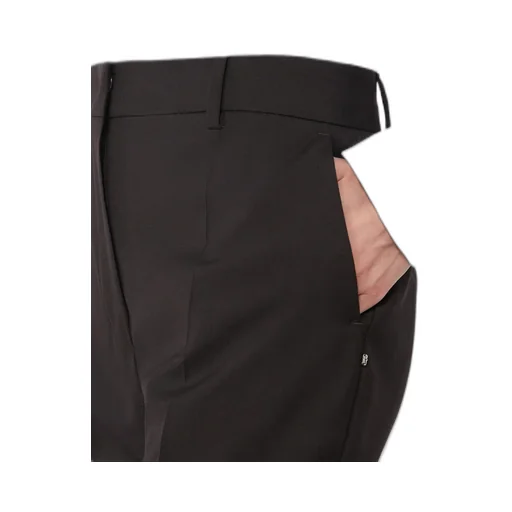 Flared Stretch Wool Trousers